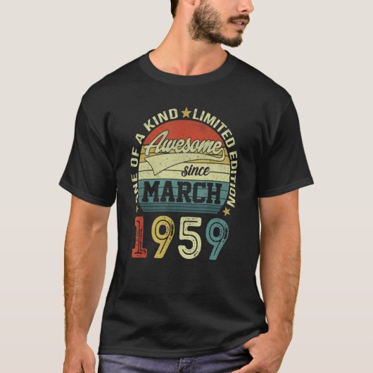 64誕生日Tee 64歳3月素晴らしから Tシャツ (正面)
