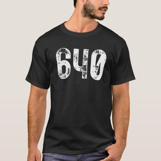 640エリアコードトレントンNJ携帯電話エリアコード Tシャツ (正面)