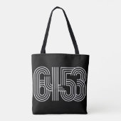 6453白黒トートバッグ トートバッグ (裏面)