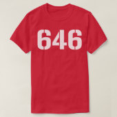 646ホワイト文字 Tシャツ (デザイン正面)