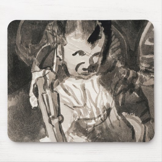 6483-Sketch of Felix Klee (1908) by Paul Klee マウスパッド (正面)