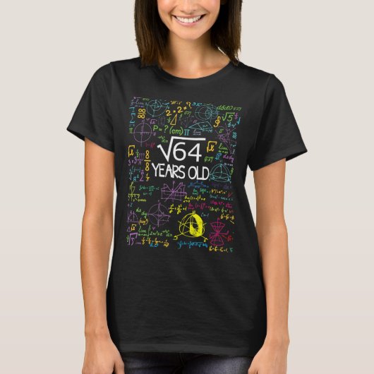 64 8誕生日8歳のスクエアルートBda Tシャツ (正面)