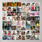 64 Photo Template Collage ポスター (正面)