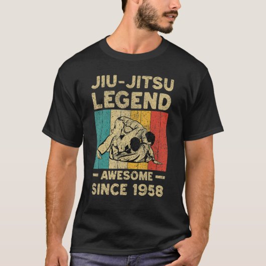 64 Years Old BJJ Jiu Jitsu Legend Awesome Since 19 Tシャツ (正面)