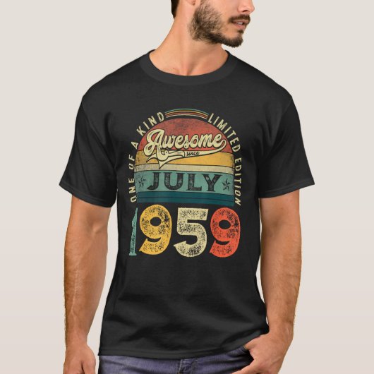64th誕生日装飾1959年7月男性女性64アイ tシャツ (正面)