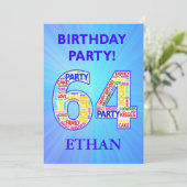 64th Birthday Partyへの招待の追加 招待状 (スタンド正面)