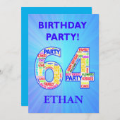 64th Birthday Partyへの招待の追加 招待状 (正面/裏面)