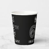 64th Birthday Party:アールデコスタイル+名前をカスタムする 紙コップ (左)