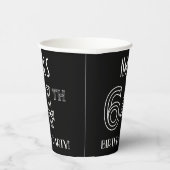 64th Birthday Party:アールデコスタイル+名前をカスタムする 紙コップ (右)