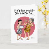 65おもしろい番目の誕生日カード カード (黄色い花)