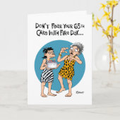 65おもしろい番目の誕生日カード カード (黄色い花)