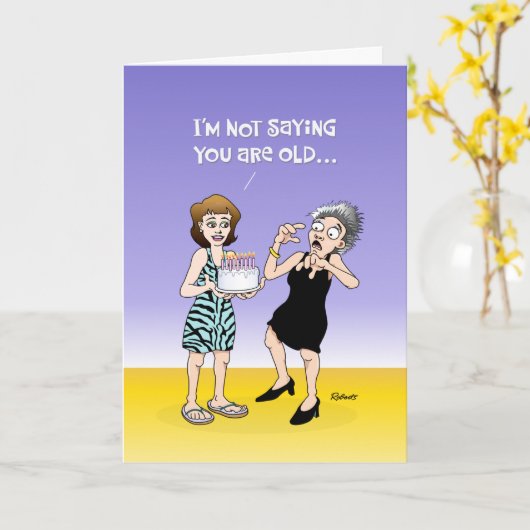 65おもしろい番目の誕生日カード カード (黄色い花)