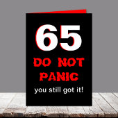 65おもしろい番目の誕生日カー男性へド カード