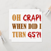 65おもしろい誕生日ギャグギフト カード (正面/裏面インサイチュ)