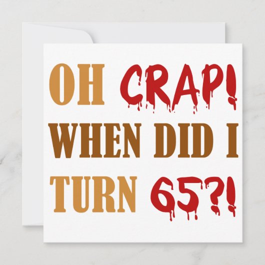 65おもしろい誕生日ギャグギフト カード (正面)