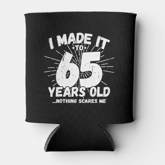 65おもしろい誕生日引用文皮肉65歳 缶クーラー (正面)