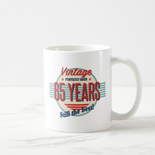 65おもしろい誕生日旧ファッションド コーヒーマグカップ (右)