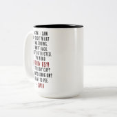 65おもしろい誕生日老笑わされる老ジョークカスタム ツートーンマグカップ (正面左)