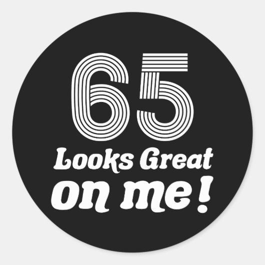 65おもしろい誕生日 ラウンドシール (正面)