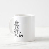 65および私を回すことは平静を保つことができません コーヒーマグカップ (正面左)