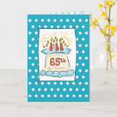 65お誕生日ケーキ カード (黄色い花)