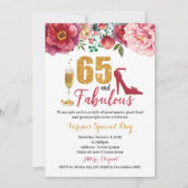 65と女性のための素晴らしい誕生日招待状 招待状 (正面)