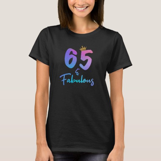 65と65誕生日に最高 Tシャツ (正面)