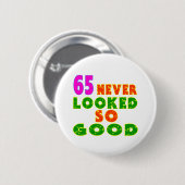 65の決して見られたそうよい誕生日のデザイン 缶バッジ (正面&裏面)