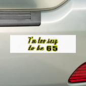 65の誕生日のデザイン バンパーステッカー (車上)