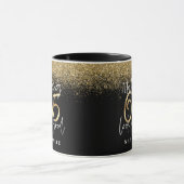 65を良い金ゴールドグリッターの誕生日の好意に見せる マグカップ (中央)