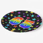 65イベントはっきりした:,おもしろい, カラフル Rainbow 65 ペーパープレート (アングル)