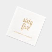 65エレガント誕生日ゴールドフォイルモダンナプキンス 箔ナプキン (左)