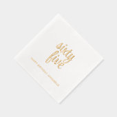 65エレガント誕生日ゴールドフォイルモダンナプキンス 箔ナプキン (右)