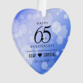 65エレガントth Blue Sapphire 結婚's Anniversary オーナメント (正面)