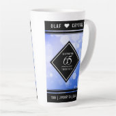 65エレガントth Blue Sapphire 結婚's Anniversary カフェラテマグ (右アングル)