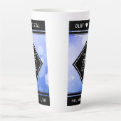 65エレガントth Blue Sapphire 結婚's Anniversary カフェラテマグ (正面)