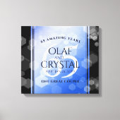 65エレガントth Blue Sapphire 結婚's Anniversary キャンバスプリント (正面)