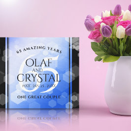 65エレガントth Blue Sapphire 結婚's Anniversary キャンバスプリント