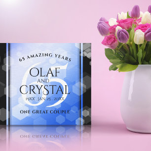 65エレガントth Blue Sapphire 結婚's Anniversary キャンバスプリント