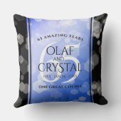 65エレガントth Blue Sapphire 結婚's Anniversary クッション (裏面)