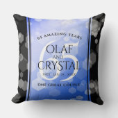 65エレガントth Blue Sapphire 結婚's Anniversary クッション (正面)