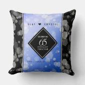 65エレガントth Blue Sapphire 結婚's Anniversary クッション (正面)