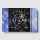 65エレガントth Blue Sapphire 結婚's Anniversary ゲストブック (正面)