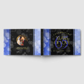 65エレガントth Blue Sapphire 結婚's Anniversary ゲストブック (全面)