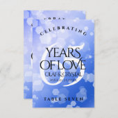65エレガントth Blue Sapphire 結婚's Anniversary サンキューカード (正面/裏面)