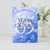 65エレガントth Blue Sapphire 結婚's Anniversary サンキューカード (スタンド正面)