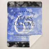 65エレガントth Blue Sapphire 結婚's Anniversary シェルパブランケット (正面)