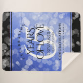 65エレガントth Blue Sapphire 結婚's Anniversary シェルパブランケット (正面(横))