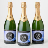 65エレガントth Blue Sapphire 結婚's Anniversary スパークリングワインラベル (ボトル)