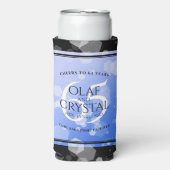 65エレガントth Blue Sapphire 結婚's Anniversary スリム缶クーラー (Seltzer正面)